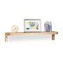 Living room wall shelf 10x60x12.5cm., light brown