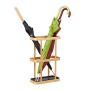 Umbrella stand 45x29.5x15cm., light brown/black