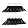 Clothes hangers 20pcs, black/silver color
