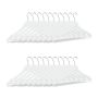 Clothes hangers 20pcs, white/silver color