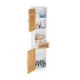 Bathroom cabinet 180x39x30cm., white/light brown