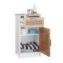 Bathroom cabinet 70x40x28.5cm., white/light brown
