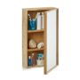 Wall-mounted bathroom cabinet 60.5x35x14cm., light brown