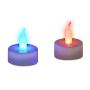 Set of 2 LED candles 4.5x3.5x3.5cm., white color