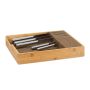Knife tray 6.5x38x33.5cm., light brown/brown color