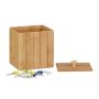Storage box with lid 11.5x10x8cm., light brown
