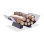Firewood bag 16x41x33cm., dark gray/silver color