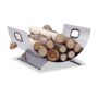 Firewood bag 19x37x33cm., black/silver color