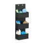 Hanging organizer with 3 compartments 75x25x15cm., black
