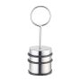 Door support with handle, silver color