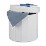 Folding seat with hinged lid 38x38x38cm., cream color