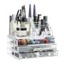 Transparent makeup organizer with drawers 19x23.5x14cm.