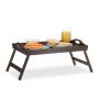 Foldable bed tray 22x61.5x30cm., dark brown