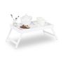 Foldable bed tray 22.5x64x31cm., white