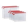 Set of 6 document folders, red