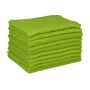 Set of 10 microfiber cloths 40x30cm., green