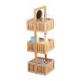Bathroom shelf with 3 shelves 82.5x27x26.5cm., light brown
