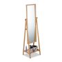 Standing mirror 159.5x40x36cm., light brown