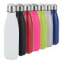Drinking bottle 26.5x7cm., white/silver/black