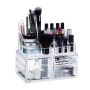 Transparent makeup organizer with drawers 18.5x23.5x14cm.