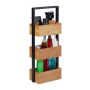 Bathroom shelf with 3 shelves 67x28.5x15cm., light brown/black