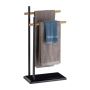 Towel rack 85.5x45x22.5cm., light brown/black