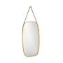 Hanging mirror 76.5x43.5x1.5cm., brown/light brown/silver color