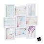 Collage of 9 photos 54x54x2.5cm., white color