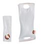 Foldable transparent water canister 60x30x10cm., black/orange