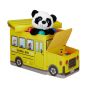 Folding seat with hinged lid 33x27x56cm., yellow
