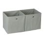 Set of 2 folding boxes 30x30x30cm., gray