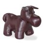 Door stop "Dog" made of artificial leather, brown color