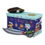Children's storage bench 36x60.5x30.5cm., dark blue/yellow/light blue
