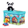 Children's storage bench 36x60.5x30.5cm., light blue/red/black