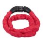 Bicycle lock with code 120cm, red/black