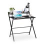 Folding desk with shelf 92x84x60cm., black
