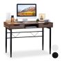 Desk with drawers 77x110x55cm., brown/black