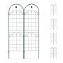 Set of 2 garden trellis 180x50x1.5cm, dark green