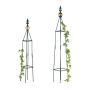 Set of 2 garden grills "Tower", dark green