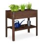 Raised bed 80x88x43.5cm., dark brown