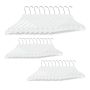 Clothes hangers 30pcs, white/silver color