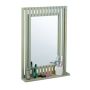 Hanging mirror 70x50x10.5cm., green color