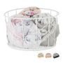 Round basket 12.5x22cm., white