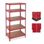 Storage shelf 180x90x60cm., light brown/red color