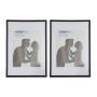 Set of 2 photo frames 31x21x2cm., black/white