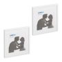 Set of 2 photo frames 41x41x2.5cm, white