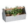 Flower pot 20x36x20cm., brown/silver color