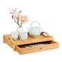 Tray with drawer 10x43x31cm., light brown