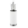Knife stand 22x11cm., white/silver/black