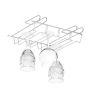 Wine glass holder 8.5x34.5x26cm., silver color